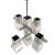 Mid-Century Modern Cubic Chandelier in Chromed Metal by Gaetano Sciolari for Mazzega, 1970s For Sale - Image 3 of 6