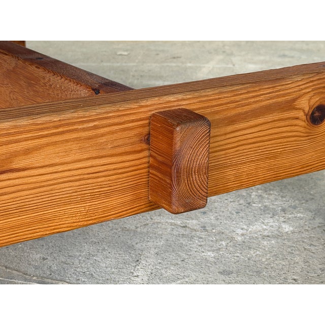 1970s Mid-Century Modern Brutalist Pomeranian Pine Coffee Table, Denmark, 1970s For Sale - Image 5 of 7