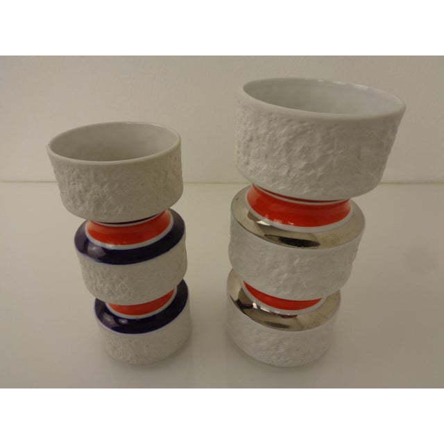 Space Age Op Art Vases from Royal KPM, 1960s, Set of 2 For Sale - Image 6 of 12