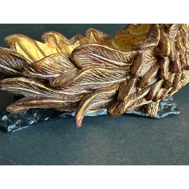 Gold Vintage Late 20th Century Gold Swan Decorative Dish For Sale - Image 8 of 11