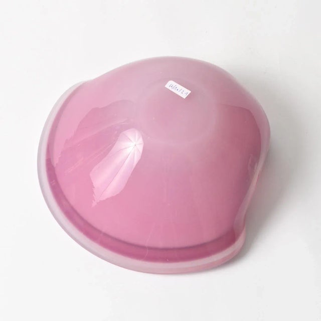 Vintage Murano Pink Alabastro Glass Bowl from Seguso, 1960s For Sale - Image 10 of 11