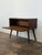 Brown Walnut Entry Console Table With Drop-Down Storage Compartment Vintage Mid-Century Modern 1960s For Sale - Image 8 of 13
