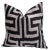 Contemporary Black and White Handmade Velvet Pillow and Down Feather Insert For Sale - Image 11 of 11