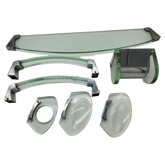 Italian Bath Set from Fontana Arte, 1970s, Set of 7 For Sale