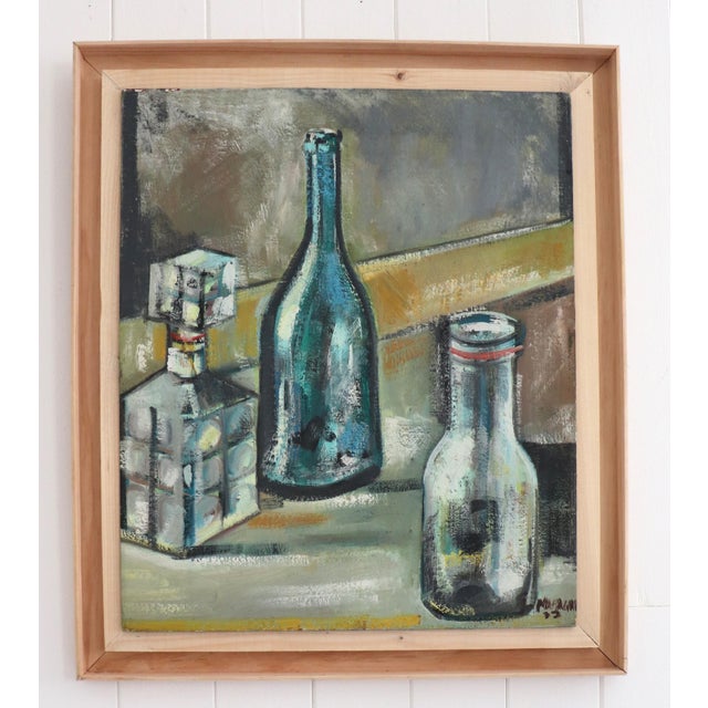 Jordi Maragall, Still Life with Bottles, 1977, Oil Painting on Canvas, Framed For Sale - Image 9 of 10