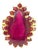 Bochic "Orient" Natural Multi Ruby Vintgae Cocktail Ring Set In 18K Gold &Silver For Sale