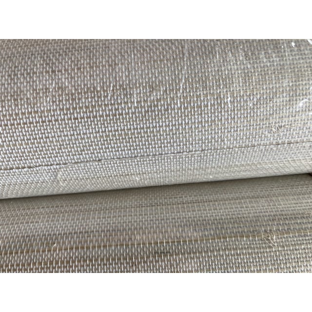 Thibaut T3669 Windward Sisal Grasscloth Wallpaper in Off White - Set of 4 Double Rolls For Sale - Image 18 of 18