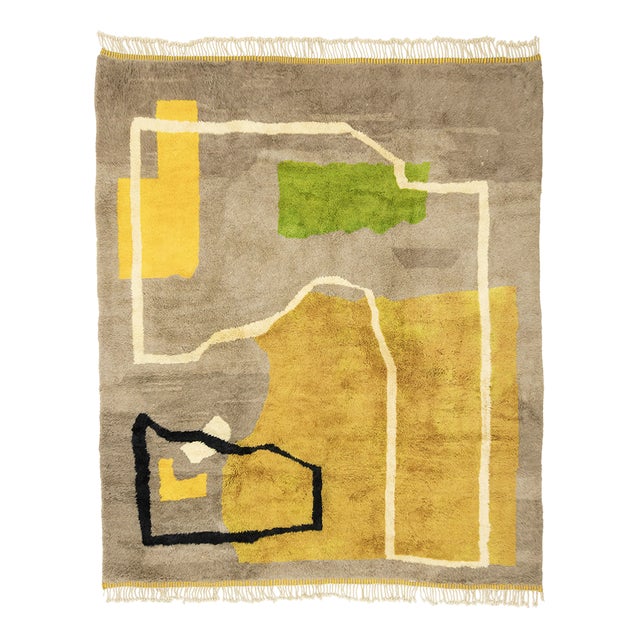 Hand-Knotted Wool Rug by Azele Studio For Sale