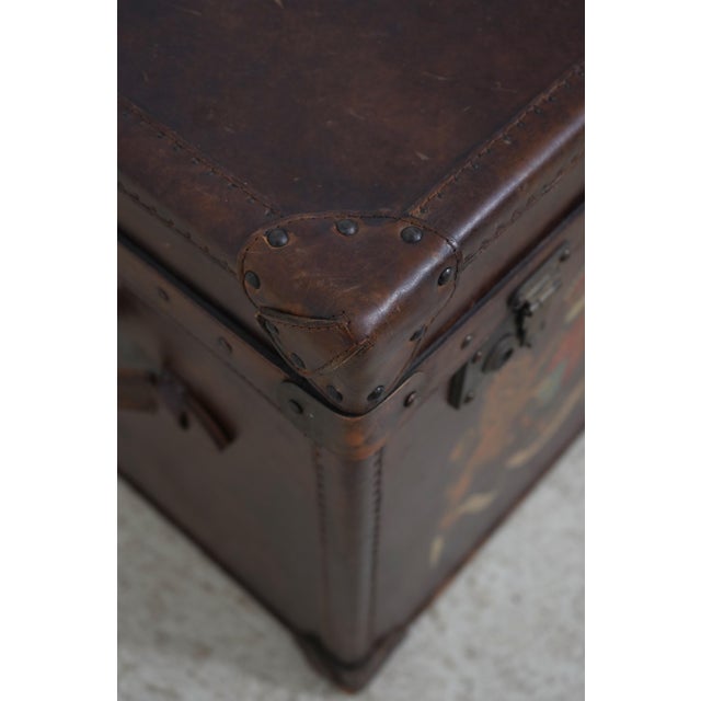 Brown Theodore Alexander Leather Wrapped Lidded Box End Table For Sale - Image 8 of 16