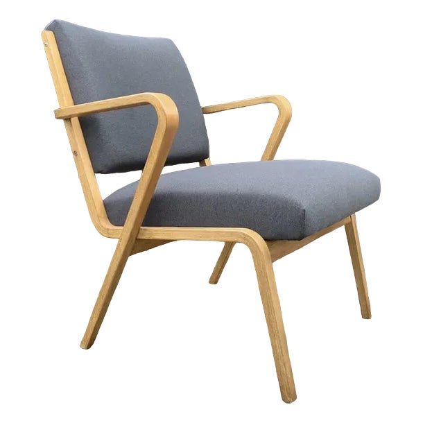 Bauhaus Easy Chair by Selman Selmanagic for VEB Deutsche Werkstätten Hellerau, German USSR, 1950s For Sale