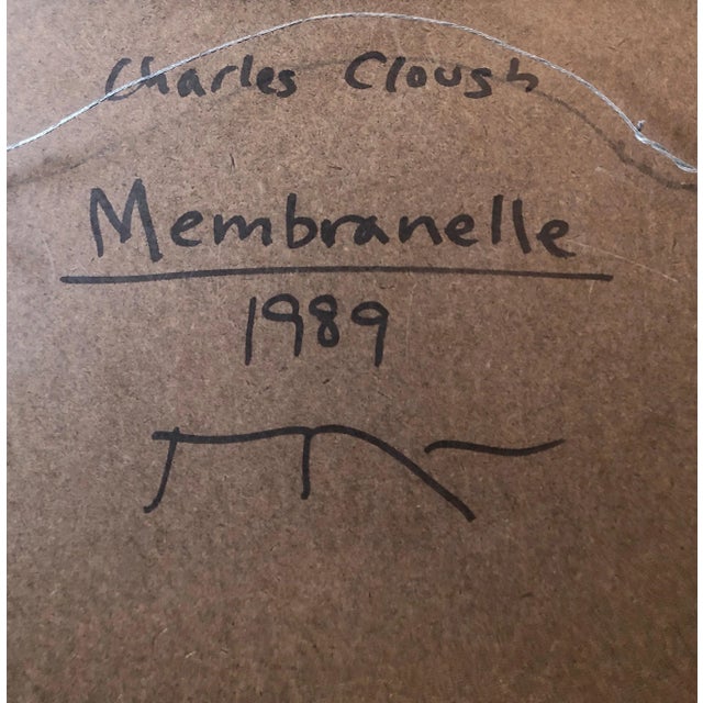 Charles Clough Abstract Expressionist Oil Enamel Painting, 1989 For Sale - Image 4 of 10