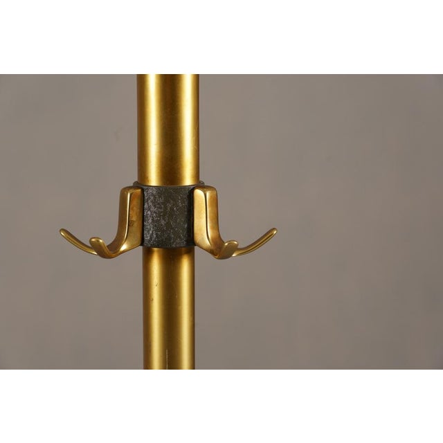 1950s Vintage Brass & Metal Coat Stand from Jacques Adnet, France, 1950s For Sale - Image 5 of 7
