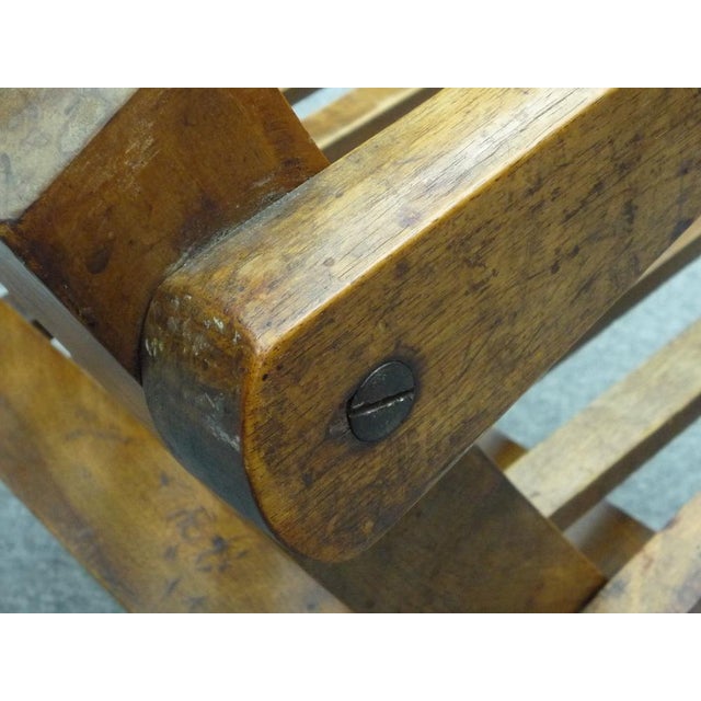 Biedermeier Folding Walnut Armchair, 1880s For Sale - Image 11 of 17