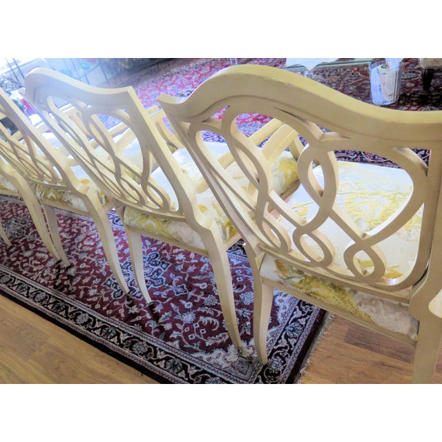 Modern William Switzer Blonde Oversize Loop Back Dinning/Side Chairs/Set of 4 For Sale - Image 3 of 7