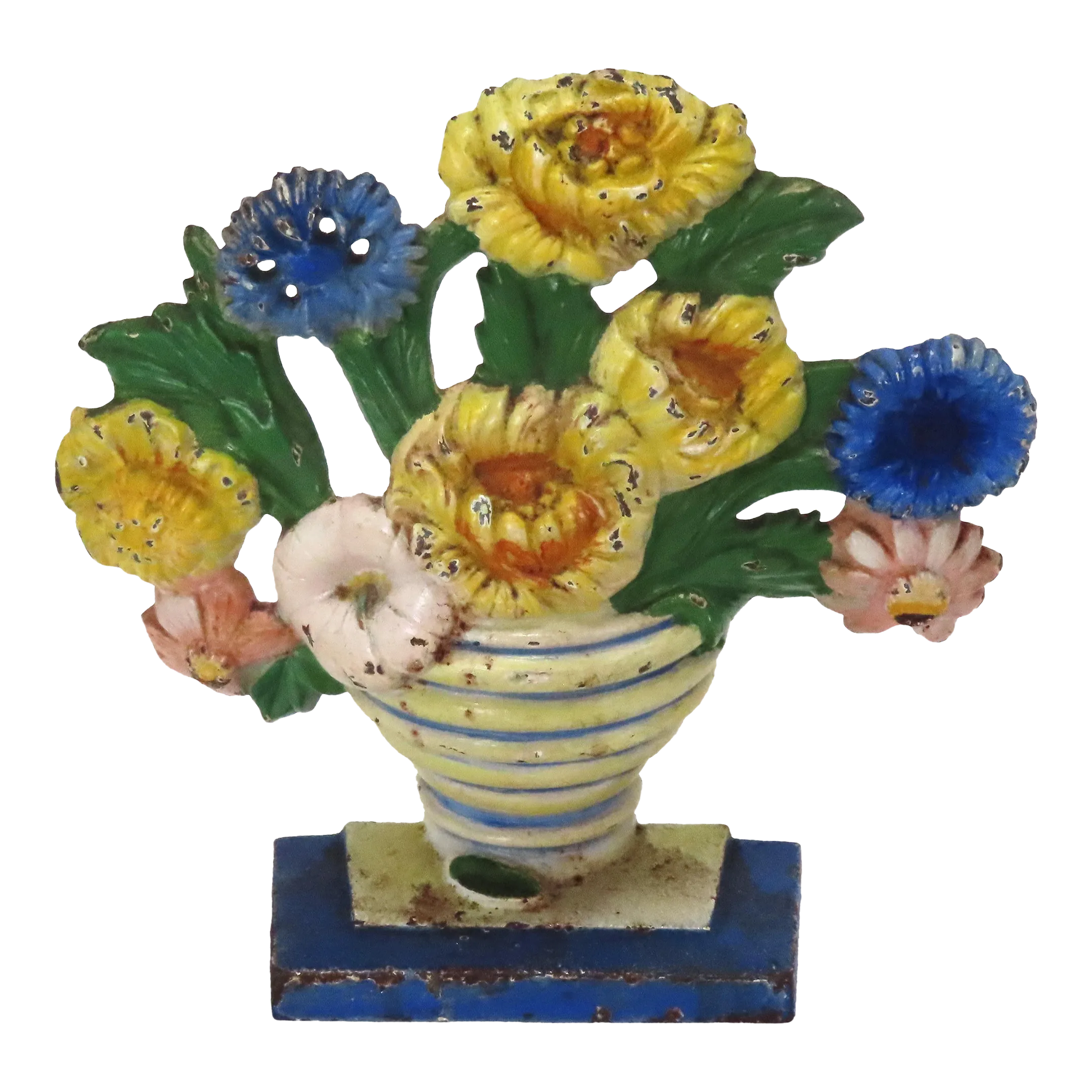 Vintage 1930s Hubley Model #315 Marigolds Flower Pot Cast Iron