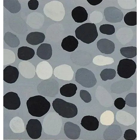 Contemporary Abastract Dots Cool and Warm Grays Painting For Sale - Image 3 of 4