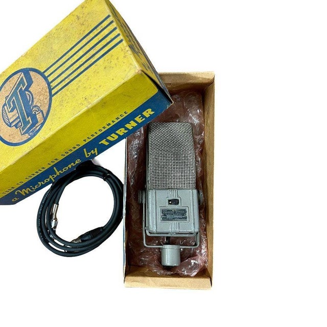 Rare in original box gorgeous vintage 1940 ELECTRO VOICE V3 STUDIO RIBBON MICROPHONE (low impedance/bi-directional) with...