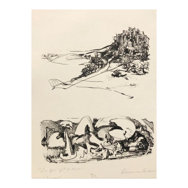 1971 Adrienne Anderson So Far So Near Lithograph For Sale