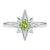Peridot Compass Design Ring, North Star Celestial Ring Us 7 For Sale