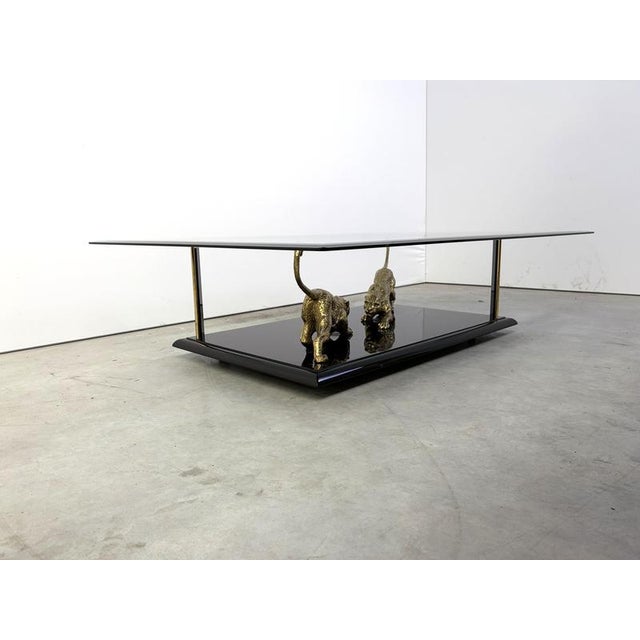 Black Bronze Jaguar Coffee Table by Nicola Voci, 1970s For Sale - Image 8 of 15