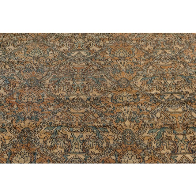 Textile Authentic 19th Century Persian Kirman Handmade Wool Rug For Sale - Image 7 of 8