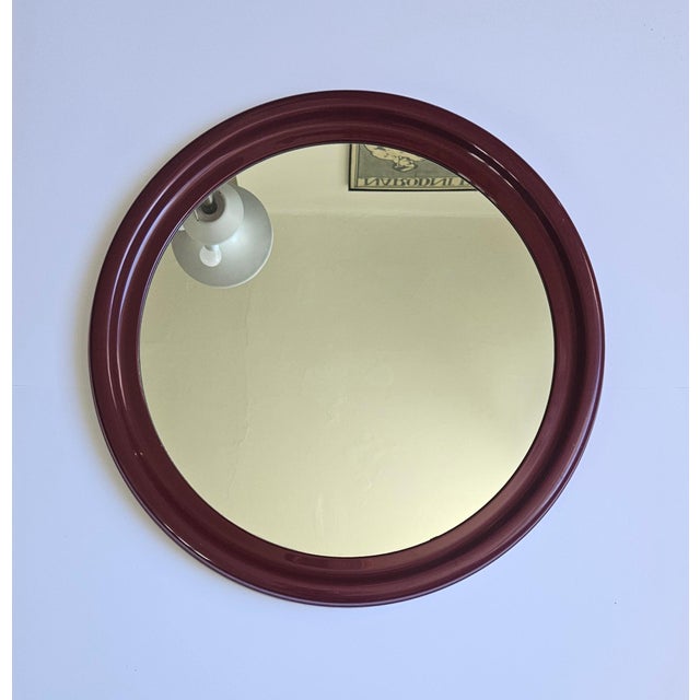 Mid-Century Round Wall Mirror from Syla, France, 1970s, in Very Good conditions. Designed 1970 to 1979