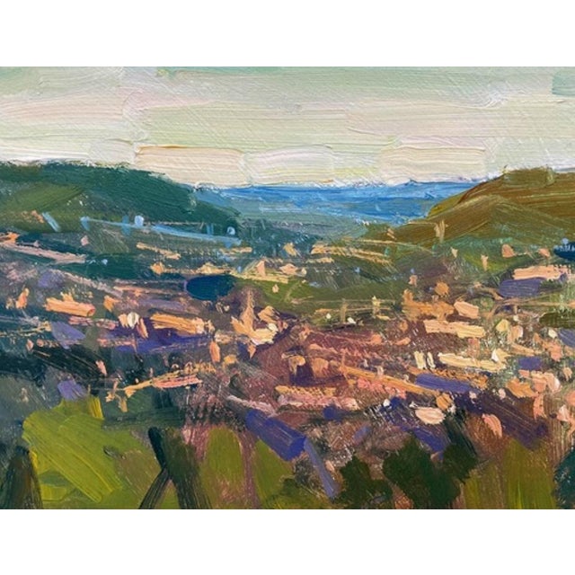 2023 Listed Uk Artist Original Impressionist Oil Painting in Gold Plein Air For Sale - Image 4 of 10