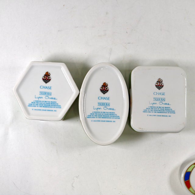 1990s Lynn Chase Tiger Raj Boxes-Set of 3 For Sale - Image 5 of 9