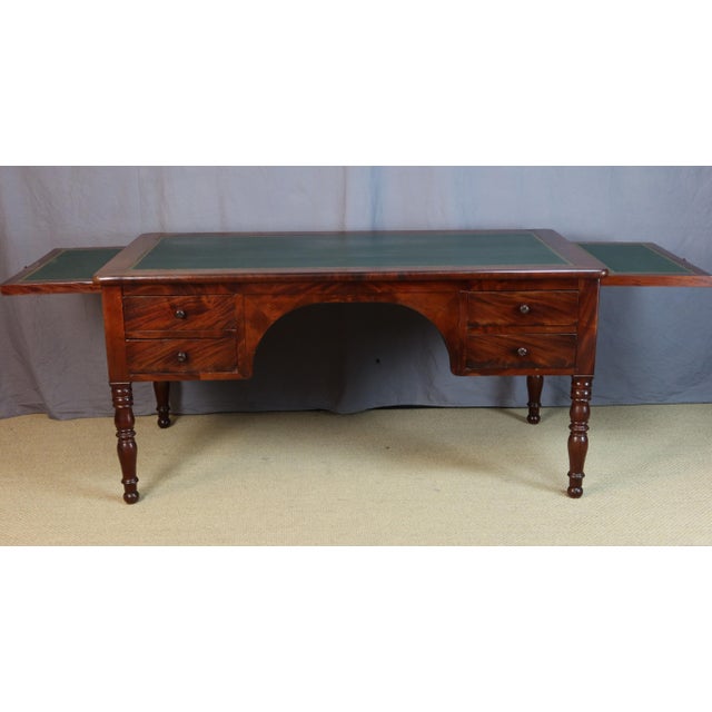 Antique Flat Desk in Wood, 1800s For Sale - Image 9 of 16