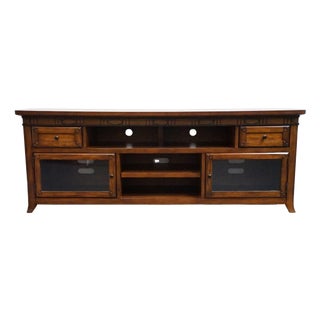 Legends Furniture Sierra Collection Cherry Southwestern Rustic Americana Style 76" Media Console Za-S1476 For Sale