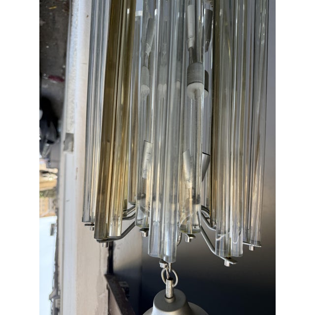 Small Triedri Chandelier from Venini, 1960s For Sale - Image 8 of 9