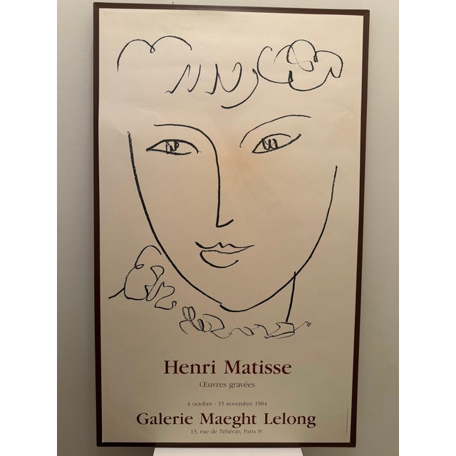 Original vintage 1984 exhibition poster for Henri Matisse: Œuvres Gravées, presented at Galerie Maeght Lelong in Paris...