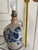 Vintage Rowe Pottery Works Salt Glazed Stoneware Cobalt Blue Bird Jug Table Lamp 25" For Sale - Image 16 of 18