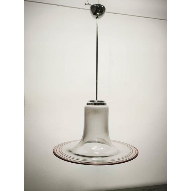 Murano Suspension with Red Stripes, 1970s For Sale - Image 14 of 14
