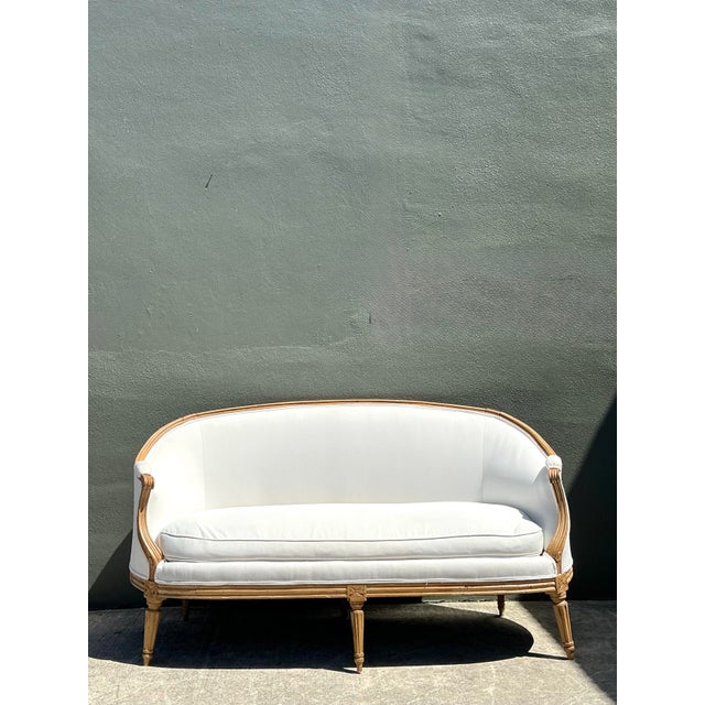 White Vintage Carved Canape Sofa For Sale - Image 8 of 12
