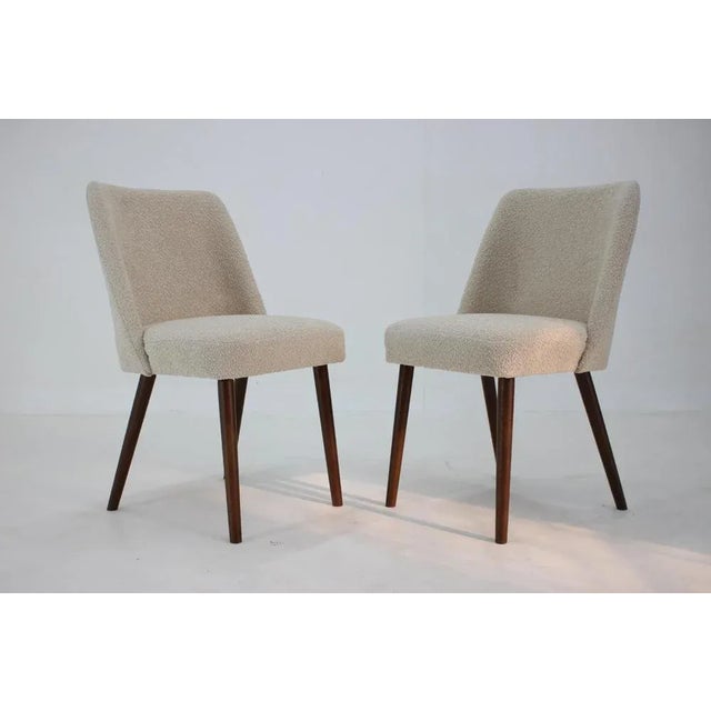 Set of Side Chairs in Bouclé, 1960s For Sale - Image 3 of 10