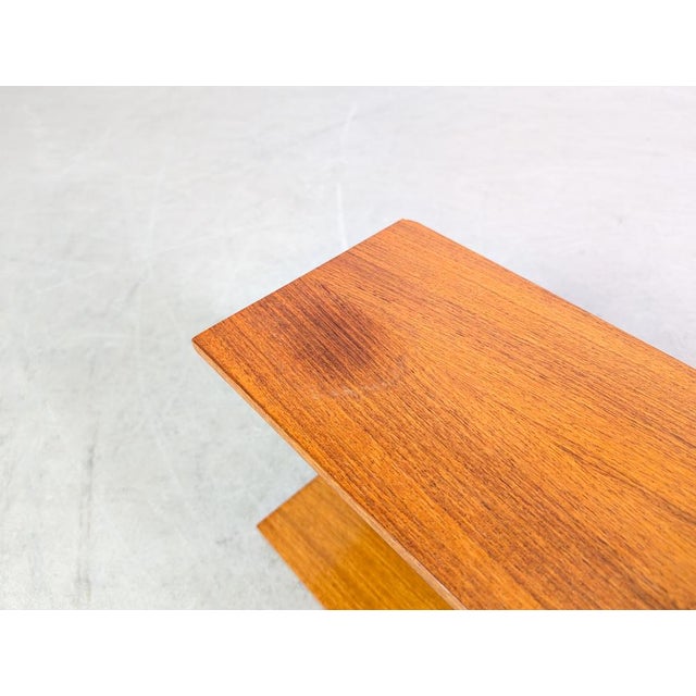 Mid-Century Teak Wall Shelf by Walter Wirz for Wilhelm Renz For Sale - Image 8 of 11