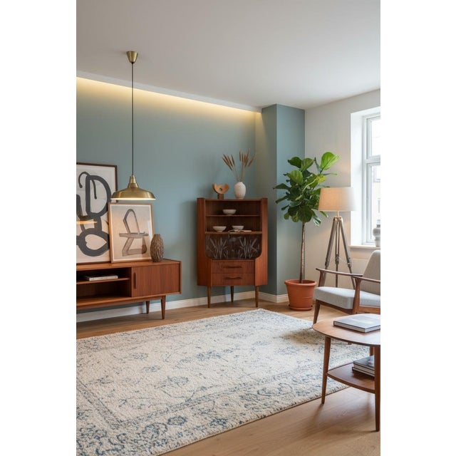 1970s Danish Corner Cabinet in Teak with Bar Cabinet and Glass Doors by Gunni Omann for Omann Jun, 1960 For Sale - Image 5 of 12