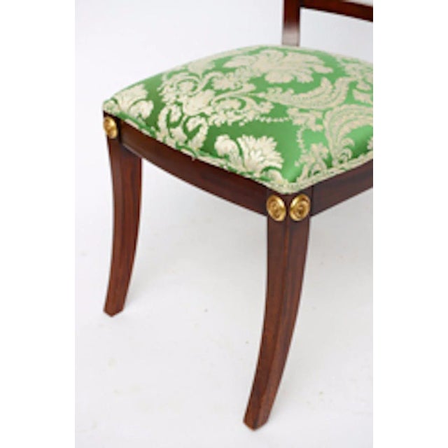 To the Manor Born Chairs- Sophisticated Highly Detailed 19th century set of four Regency Klismos style mahogany chairs.We...