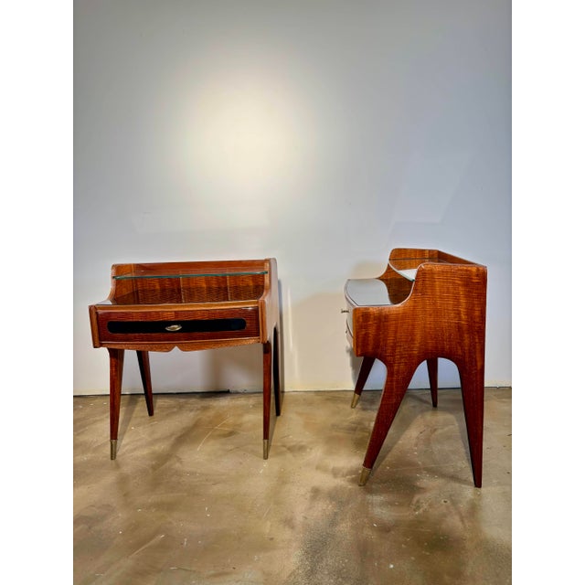 Bedside Tables in the style of Paolo Buffa, Milan, Italy, 1960, Set of 2 For Sale - Image 13 of 17