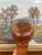 Japanese Vintage Japanese Kokeshi Doll With Hand-Painted Floral Detail and Carved Wood Base. For Sale - Image 3 of 11