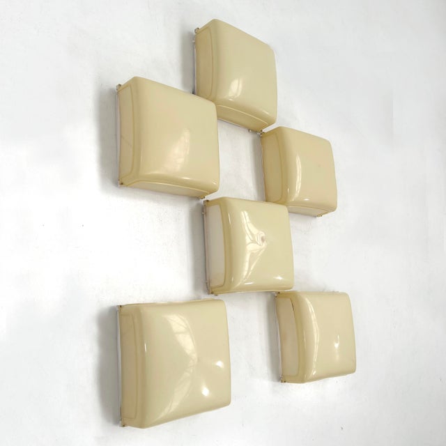 Mid-Century Modern Cnosso Wall Lamps by Angelo Mangiarotti for Artemide, 1960s, Set of 6 For Sale - Image 3 of 10