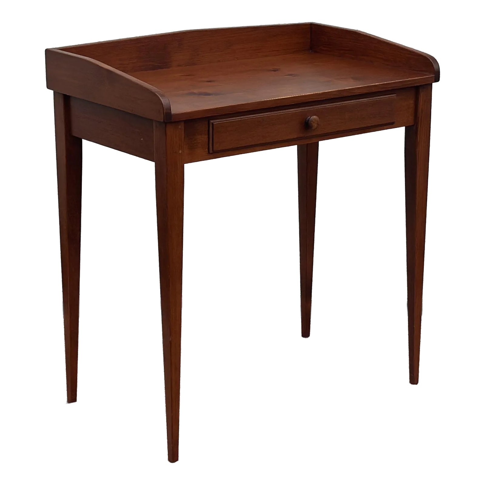 Vintage Solid Pine Rustic Style Writing Desk With Single Drawer and ...