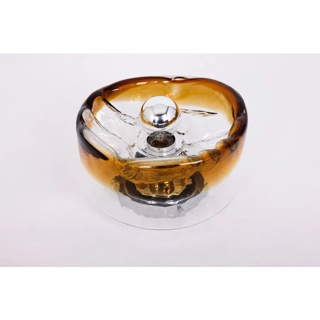 Large Dark Toned Murano Glass Wall Sconce from Kaiser Leuchten, Germany, 1970s For Sale - Image 4 of 9