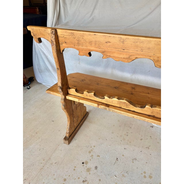 19th Century Italian Pine Frattino Design Bench For Sale - Image 12 of 12
