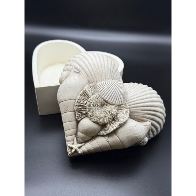Vintage 2004 House Parts Sculptural Seashell Heart-Shaped Box For Sale - Image 9 of 12