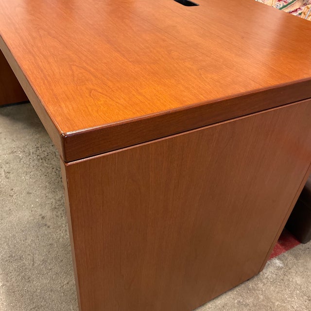 Knoll Reff Cherry Wood Executive's Desk Chairish