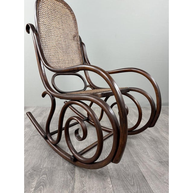 Brown 20th Century Bentwood Rocking Chair For Sale - Image 8 of 13
