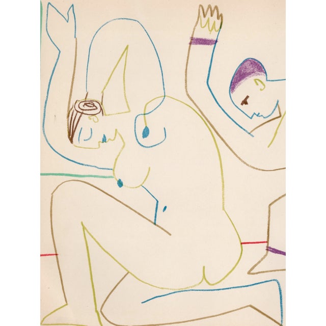 Pablo picasso (1881-1973) l’acrobate et la jeune femme (the acrobat and the young woman) from the human comedy colour...