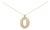 Gold Vermeil 1/10 Cttw Diamond Bold Bead Pendant Necklace For Sale